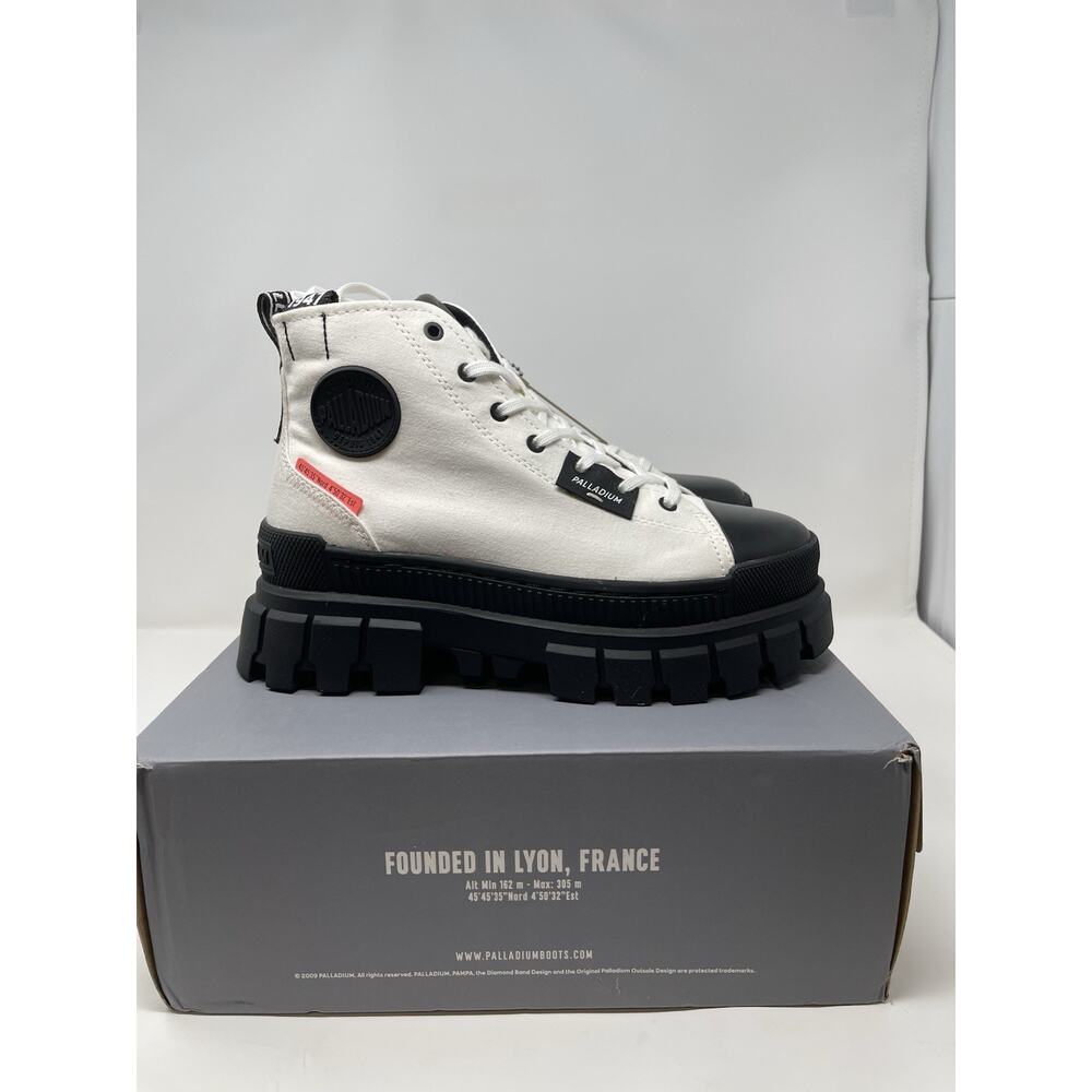Palladium Shoe‎ Women's 8M Revolt TX HI Star White/Black 97242-116-M Retail $170 - Picture 5 of 8